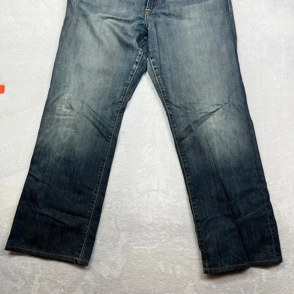 Vintage Lucky Brand Bootleg Jeans Men's Blue Wash Denim USA Made - 32X30.5‎